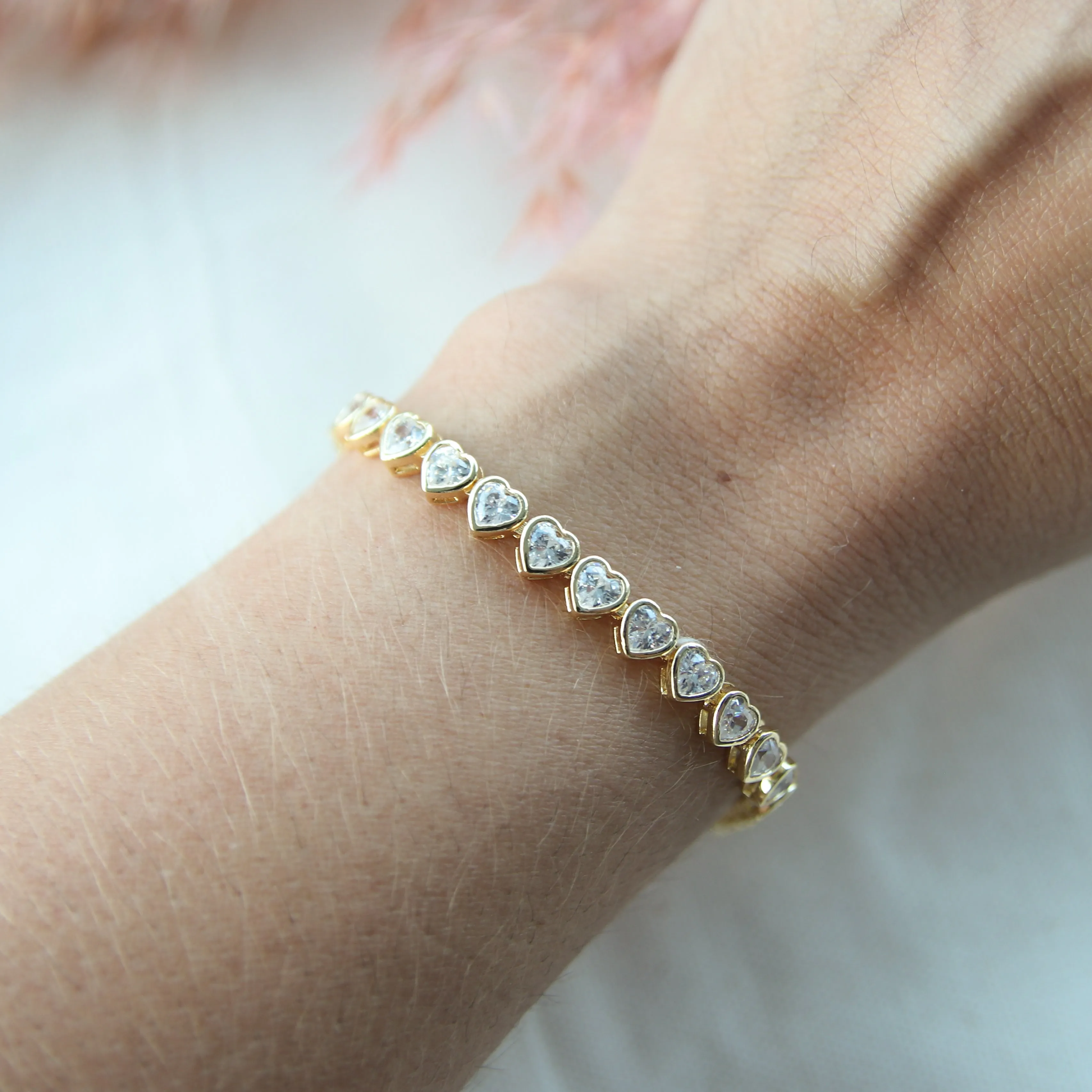 CZ Hearts Bracelet