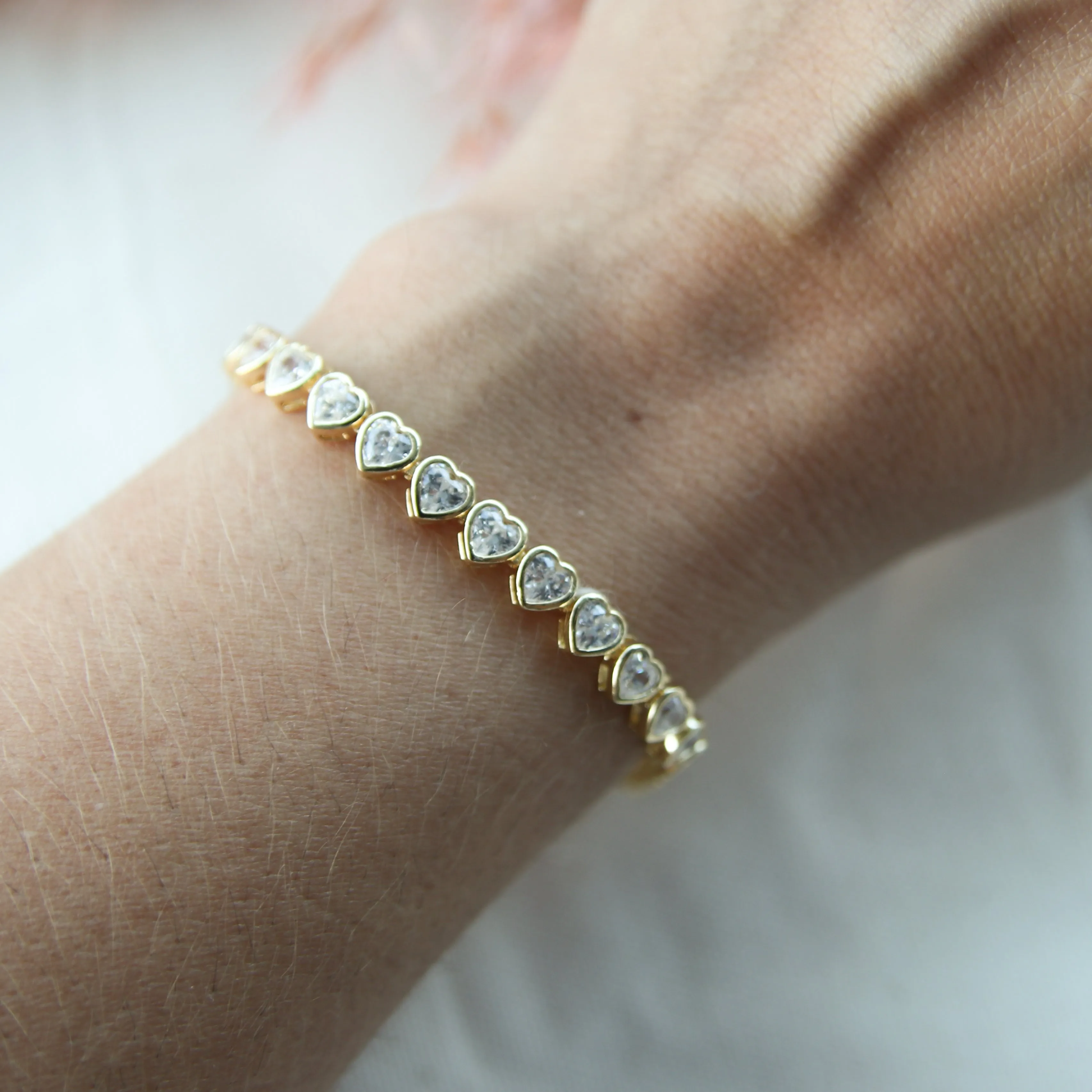 CZ Hearts Bracelet
