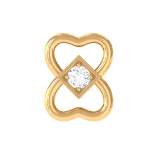 Dainty Diamond Heart Earring for Tragus Piercing