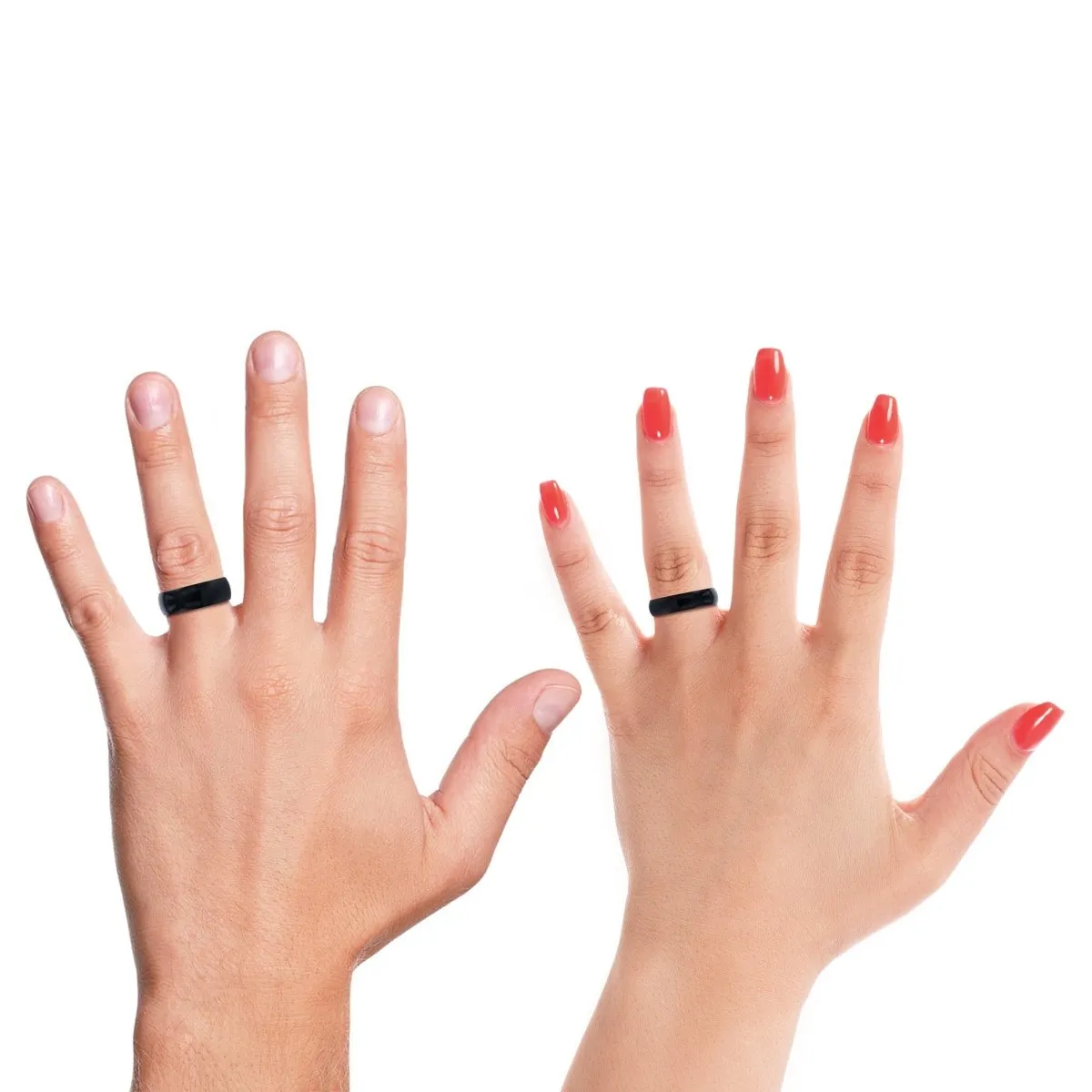 DAUER | Purple Ring, Black Tungsten Ring, Shiny, Domed