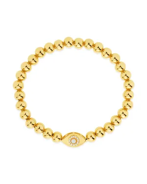 Davey Opal & CZ Evil Eye Beaded Bracelet