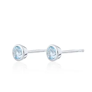 December Birthstone Earrings (Blue Topaz)