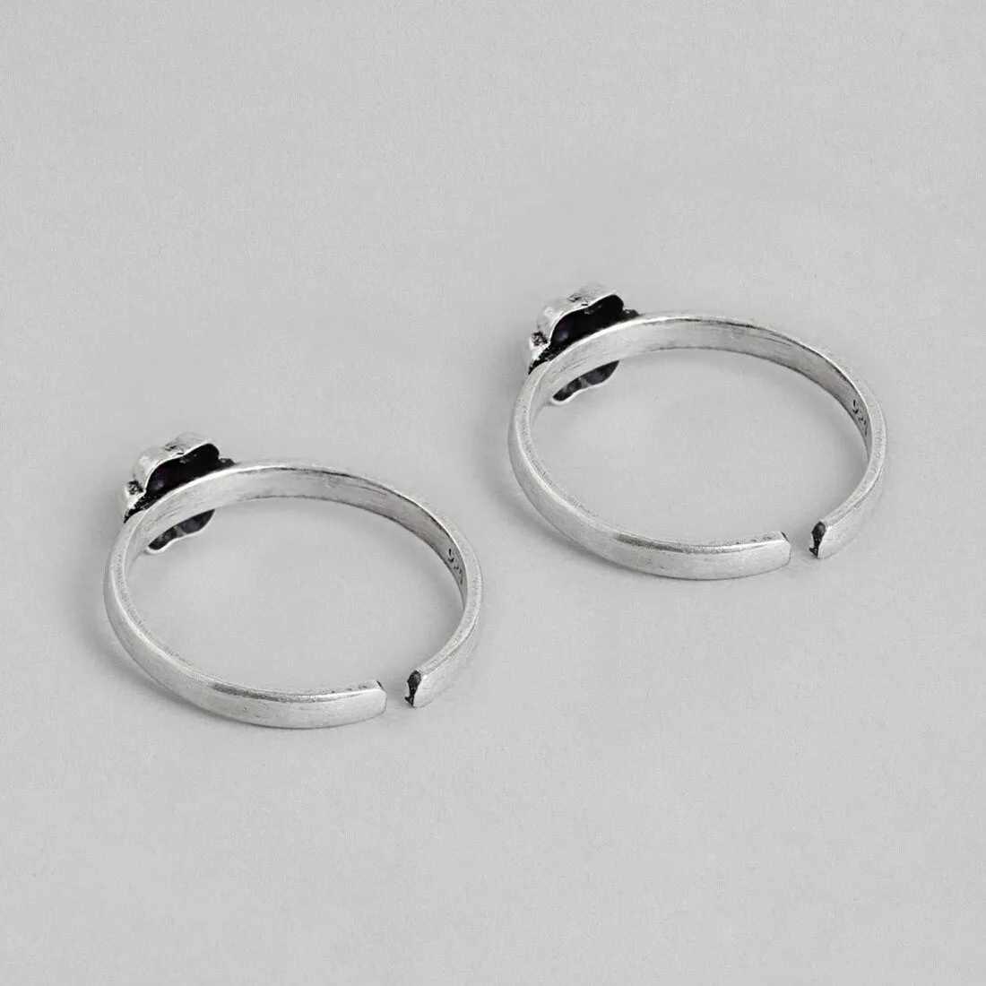 Delicate Glamour 925 Sterling Silver Rhodium Plated Toe Ring