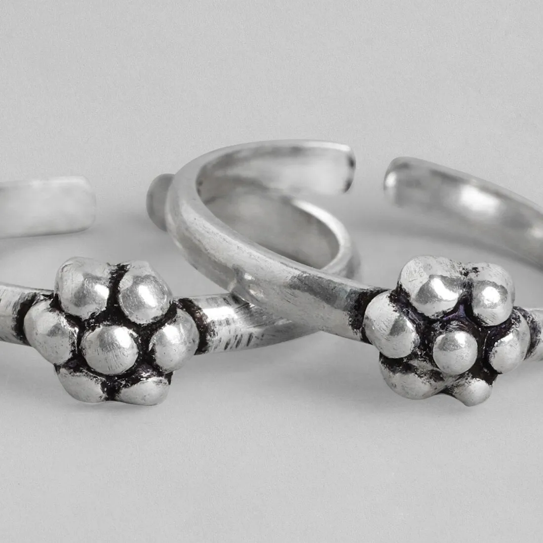 Delicate Glamour 925 Sterling Silver Rhodium Plated Toe Ring
