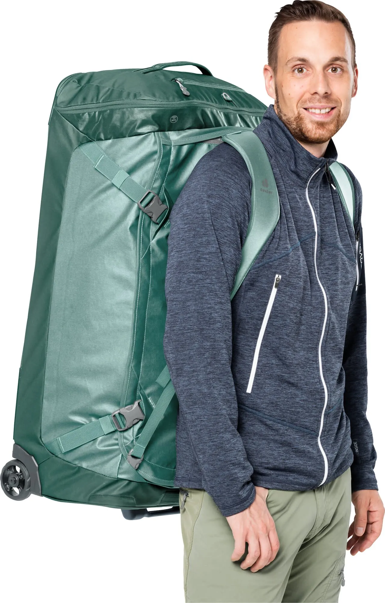 Deuter Aviant Duffel Pro Movo 90 Jade-Seagreen | Buy Deuter Aviant Duffel Pro Movo 90 Jade-Seagreen here | Outnorth