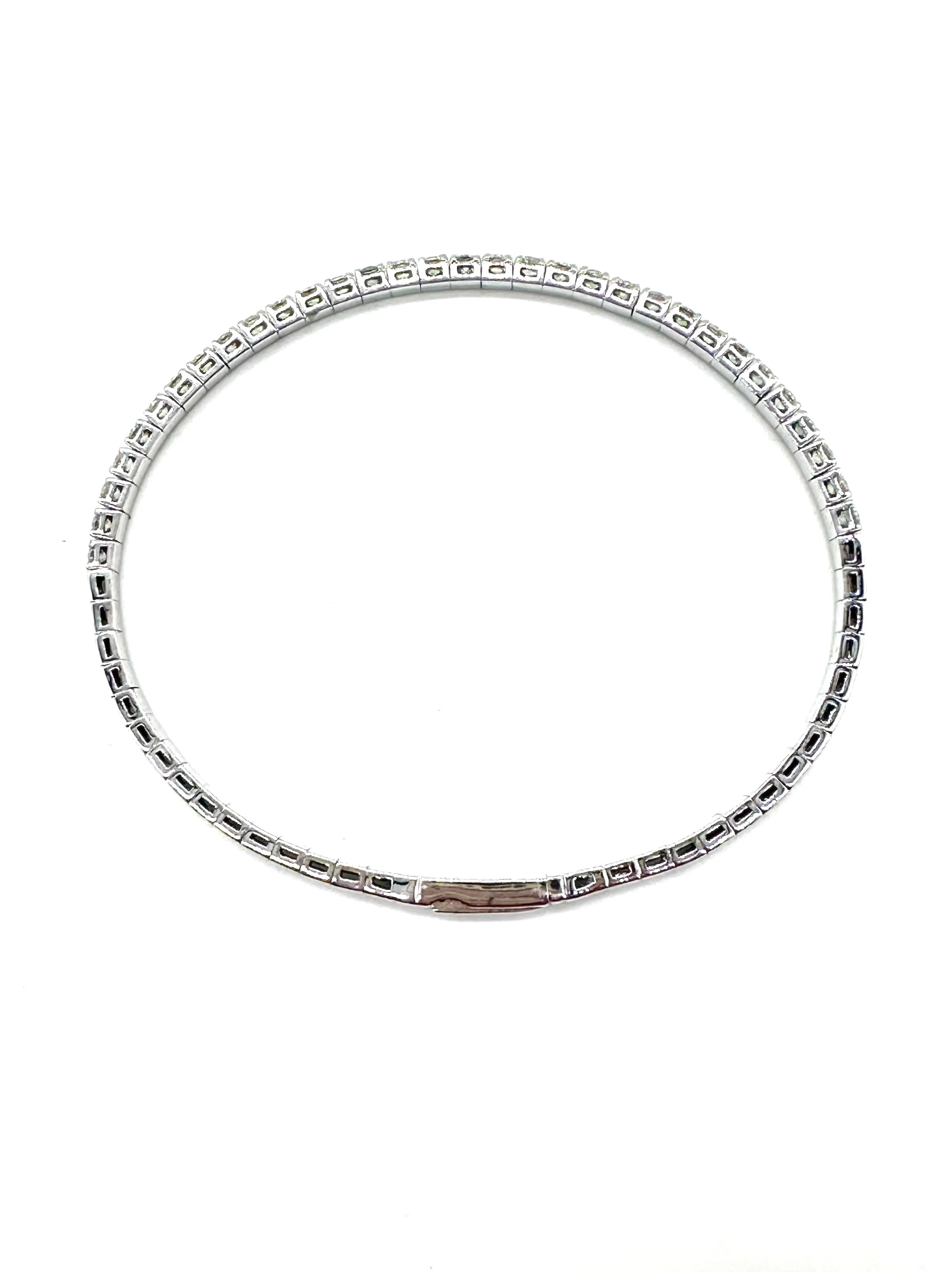 Diamond flex bangle tennis bracelet