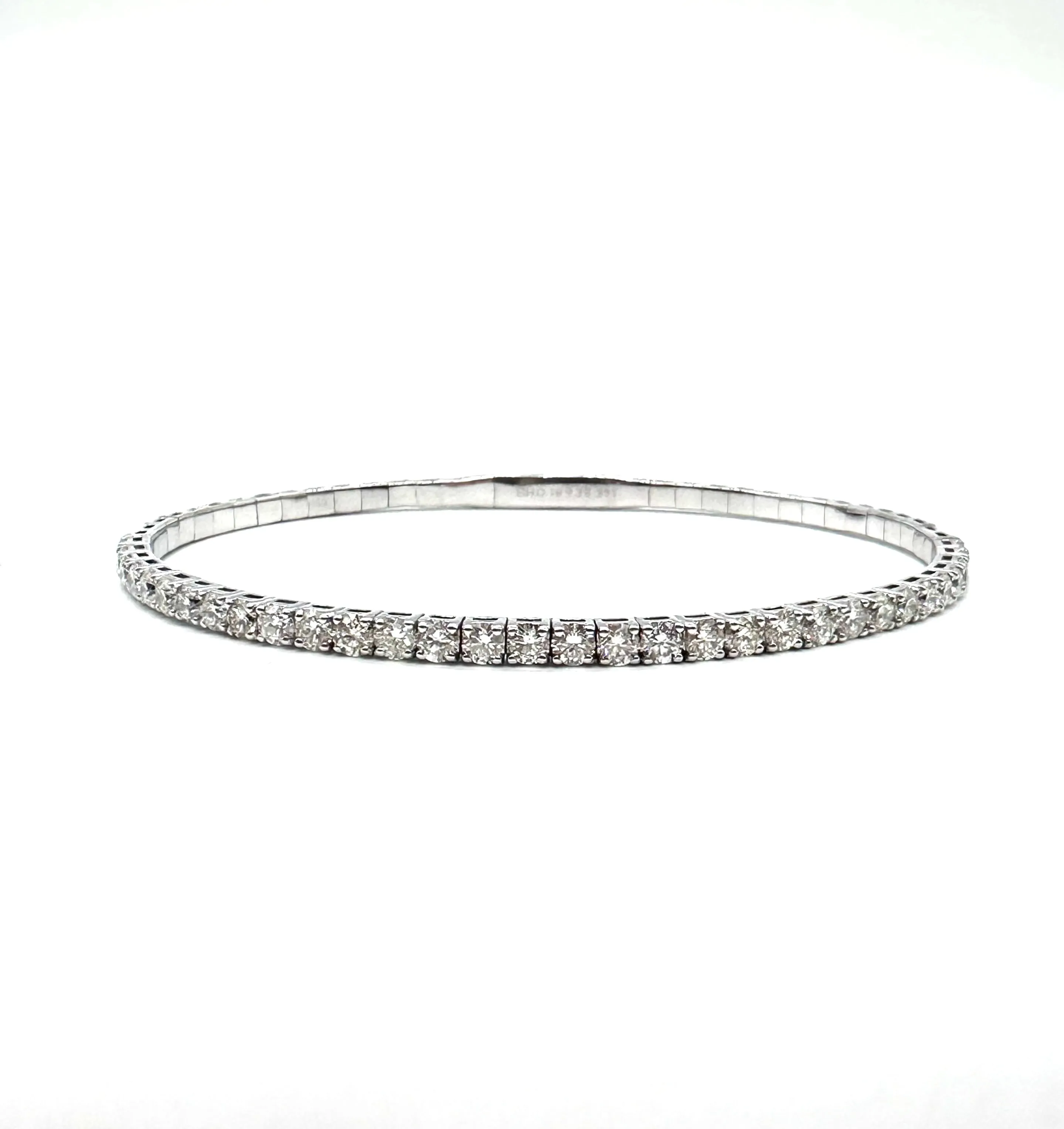 Diamond flex bangle tennis bracelet