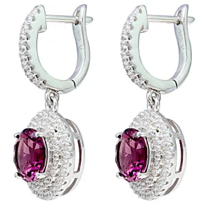 Double Oval Cluster CZ Earrings IJ15CSSER027