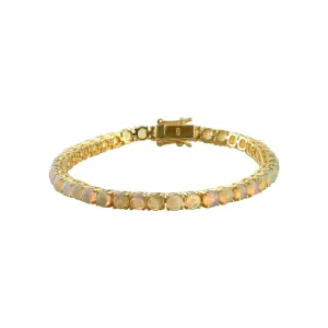 Ethiopians Opal Round Tennis Bracelet