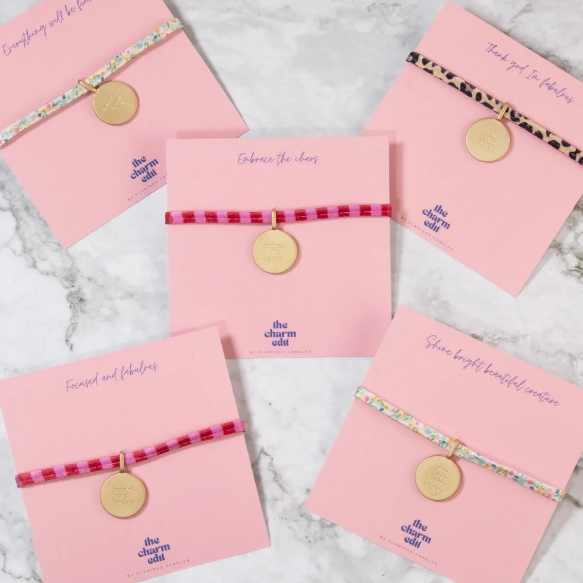 Everything Will Be Fine Charm Tie Bracelet