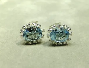 Genuine <a style="font-size:1em;"href="https://thebutlercollection.com/products/blue-topaz-earrings">Blue Topaz Earrings</a> Gemstone Stud