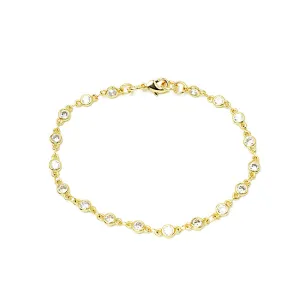 Gold Cubic Zirconia Tennis Bracelet