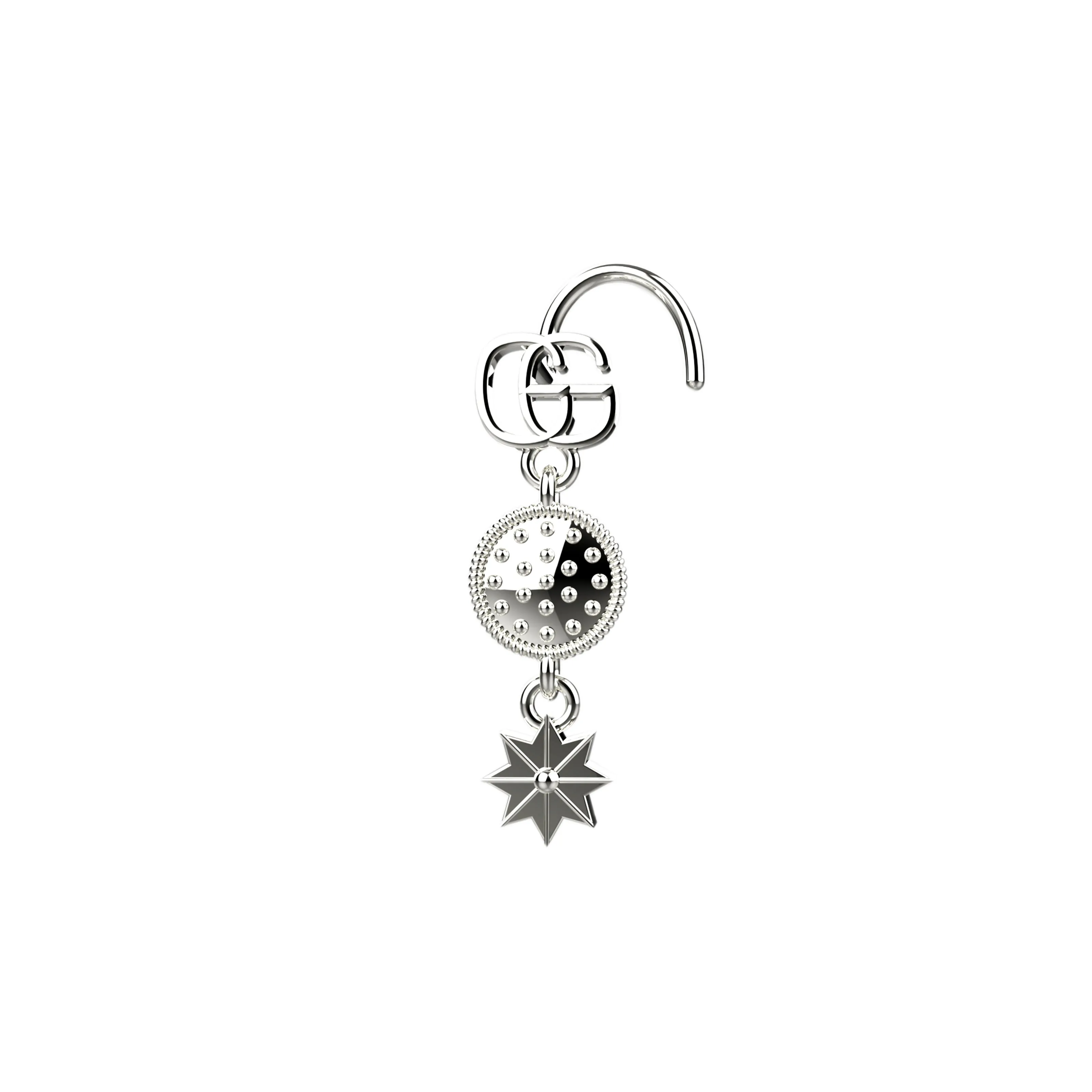 Gold Dangle Nose Piercing – Designer-Inspired Gucci Style Nose Ring