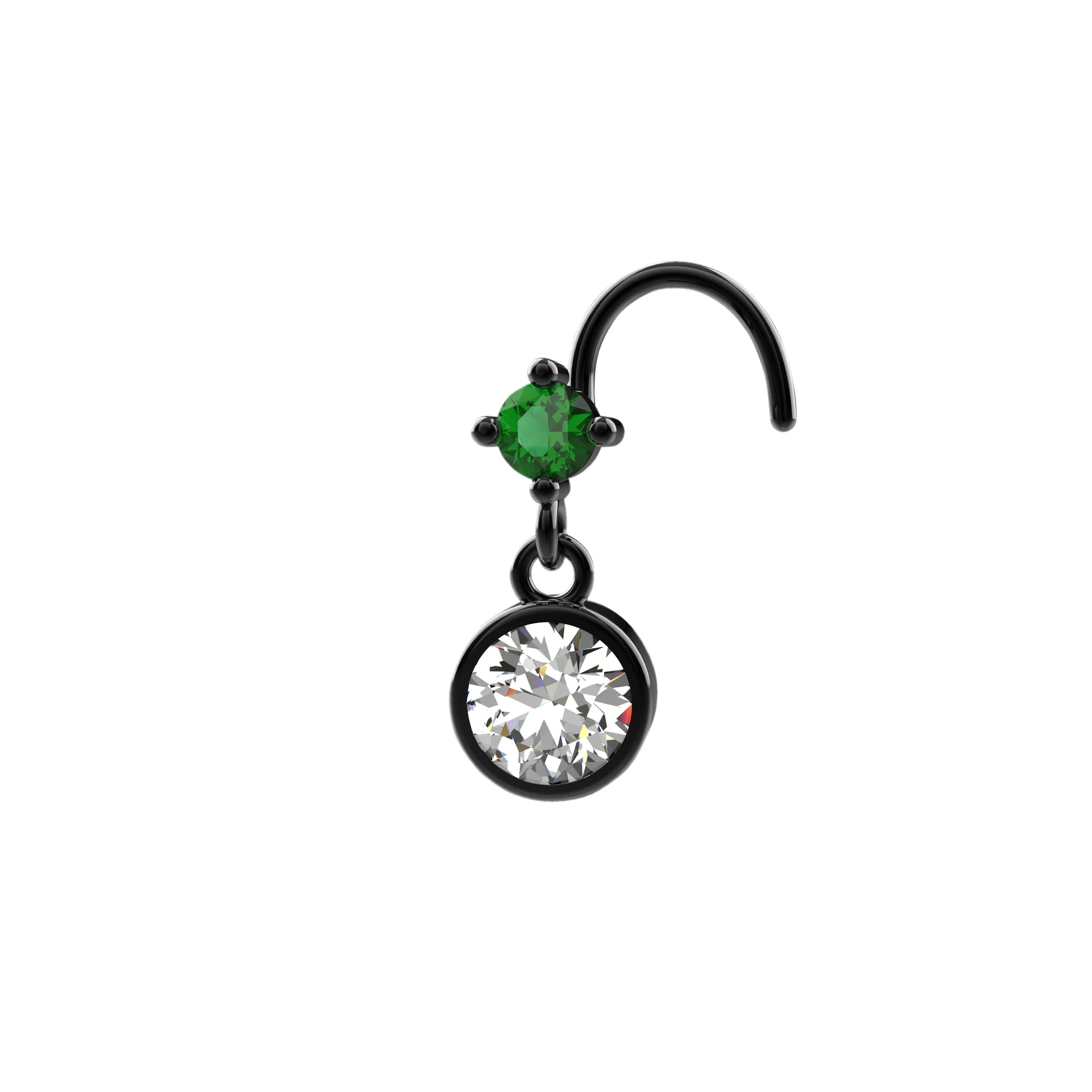 Gold Dangle Nose Ring Stud – Stylish Dangling Nose Piercing Jewelry