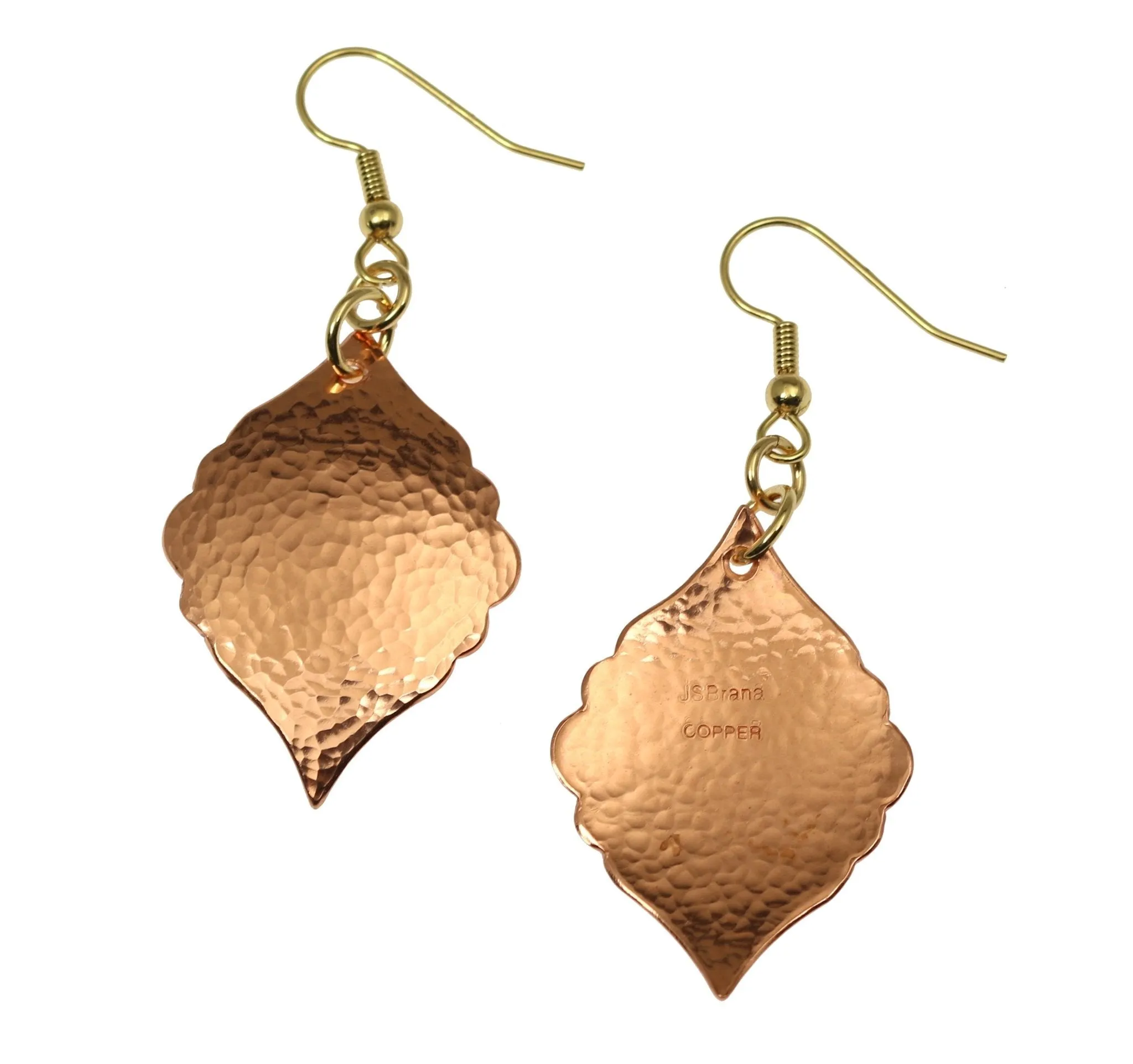 Hammered Copper Moroccan Drop Earrings