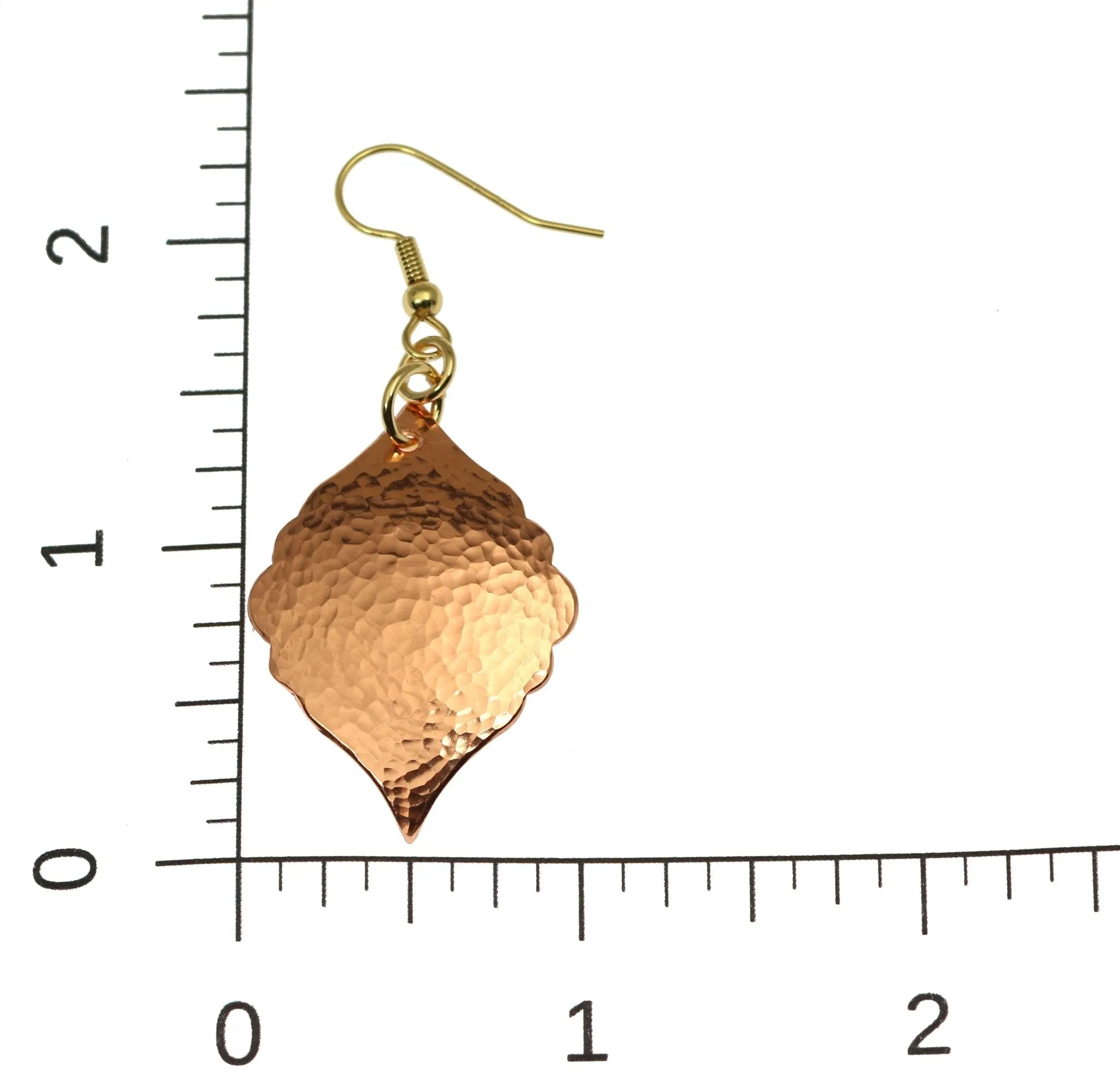 Hammered Copper Moroccan Drop Earrings