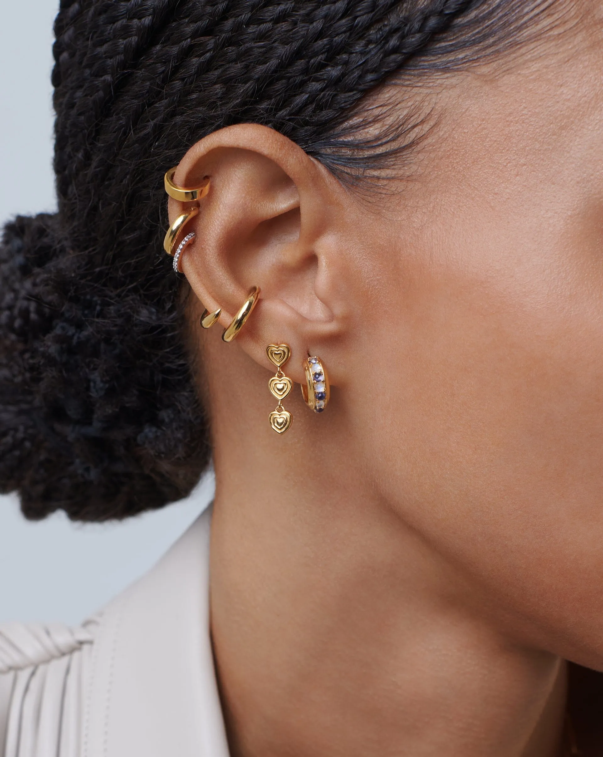 Hot Rox Gemstone Mini Hoop Earrings