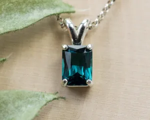 Indicolite Tourmaline Pendant, Genuine Untreated Brazilian Tourmaline; 1.305cts