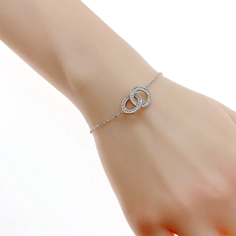 Interlocking Circles Cubic Zirconia Bracelet