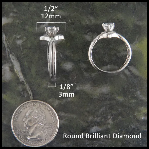 Interlocking Wedding Set with Diamond