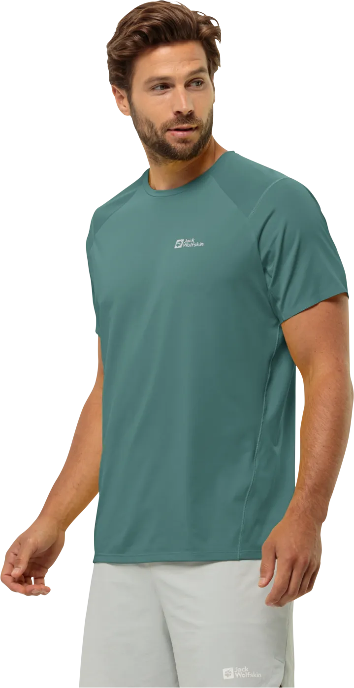 Jack Wolfskin Men&#x27;s Prelight Chill Tee Jade Green | Buy Jack Wolfskin Men&#x27;s Prelight Chill Tee Jade Green here | Outnorth