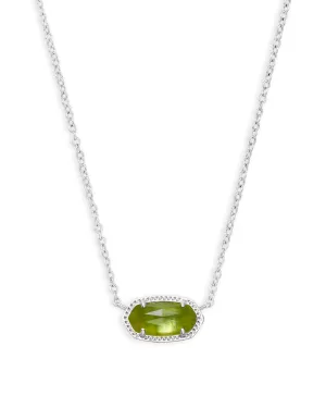 Kendra Scott Elisa Necklace - Rhodium Peridot Illusion
