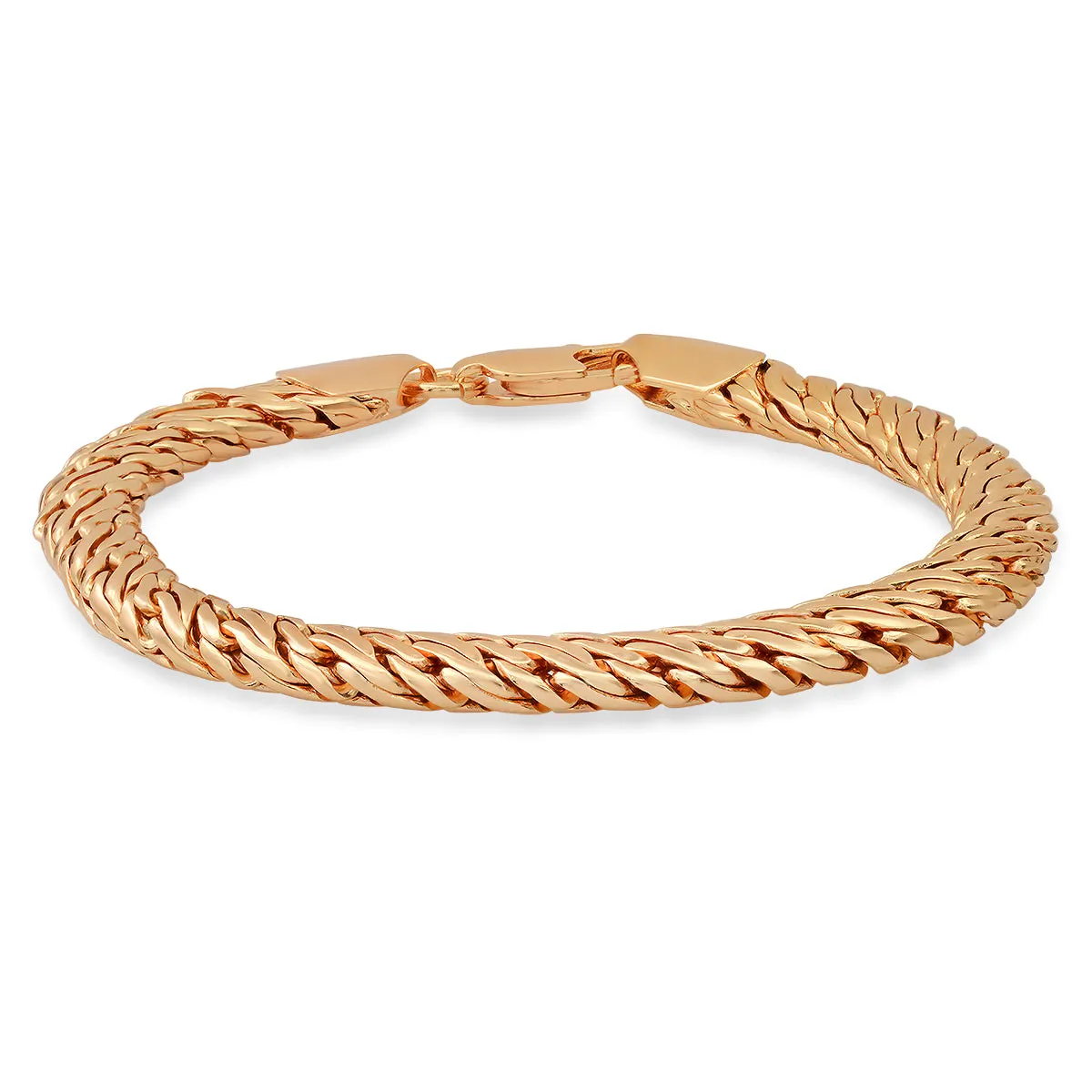 Ladies 18k Gold Plated Brass Wheat Bracelet