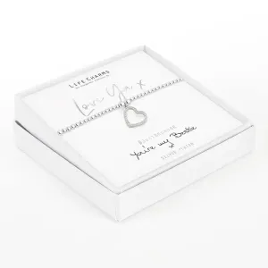 Life Charms Love You Bracelet - Happy Galentine’s Day - Removable Sleeve