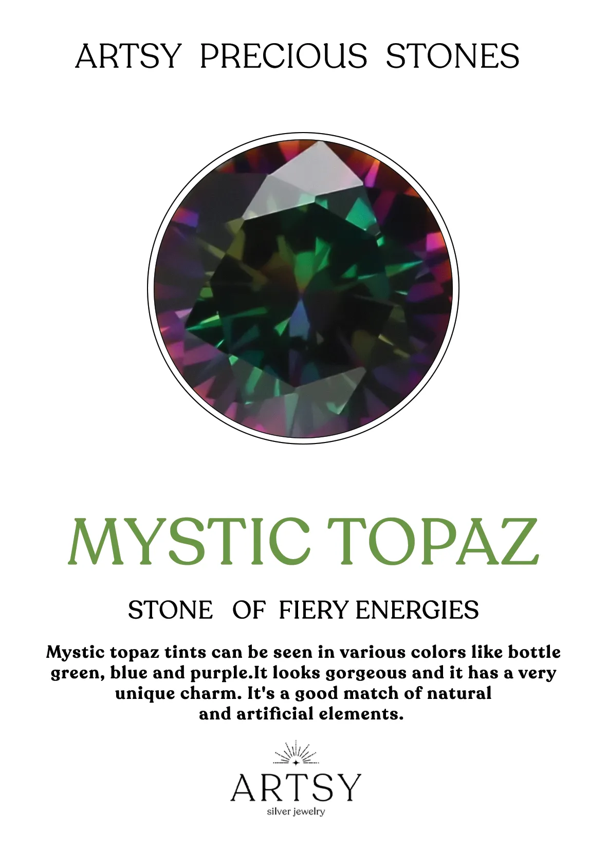 Luck Topaz Stone Flower Necklace