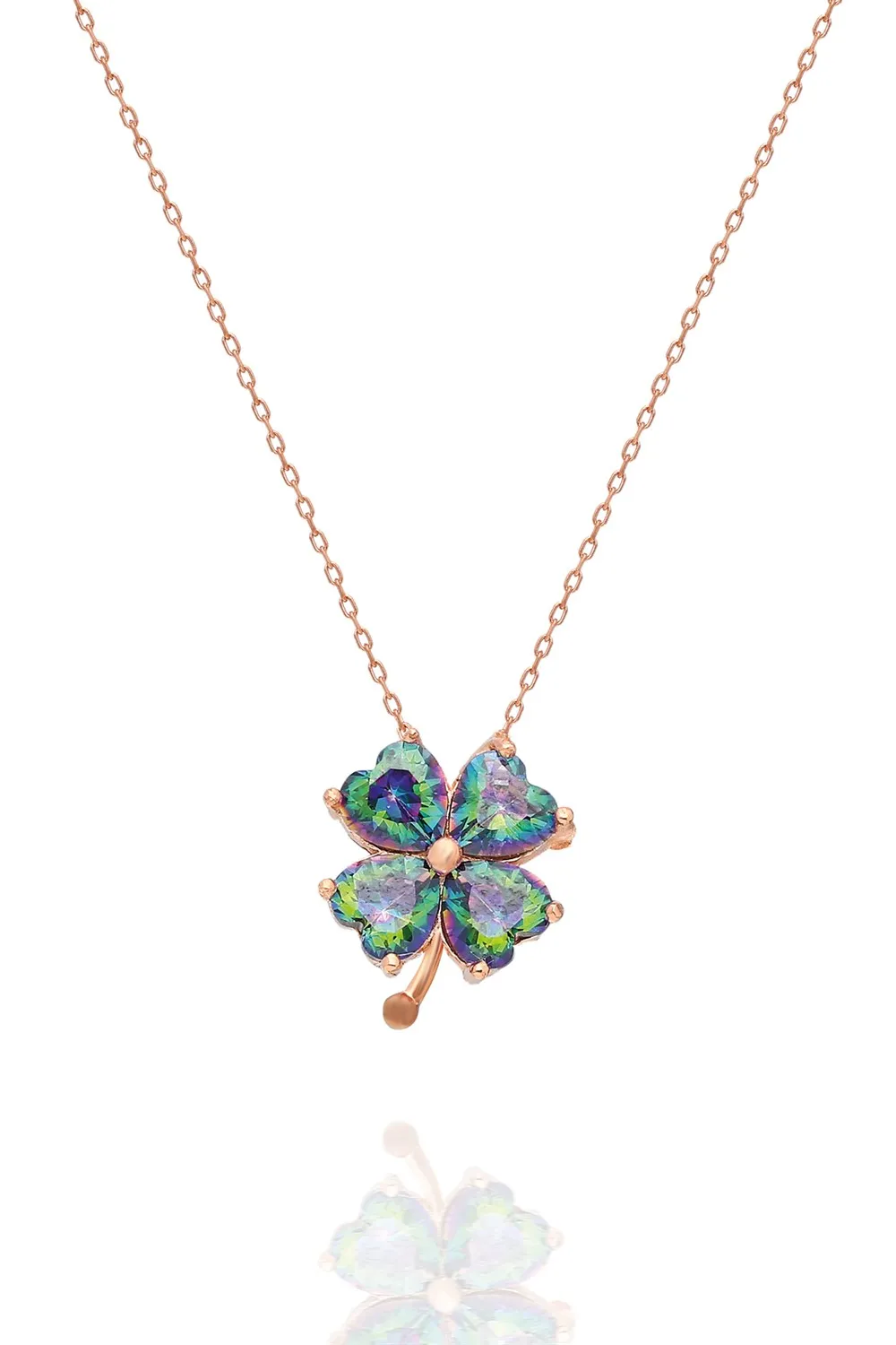 Luck Topaz Stone Flower Necklace