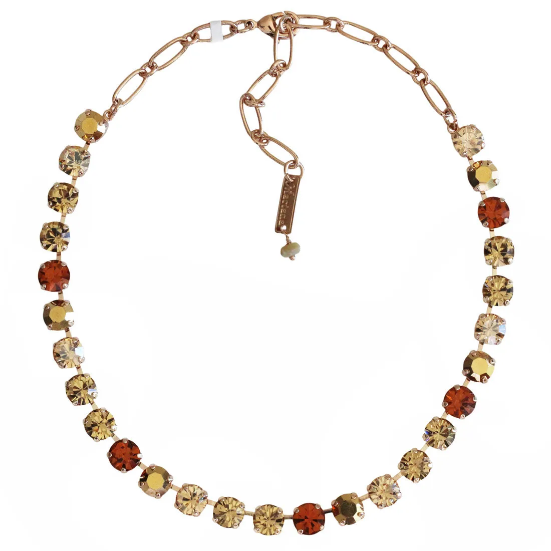 Mariana "Caramel" Rose Gold Plated Must-Have Everyday Crystal Necklace, 3252 137rg