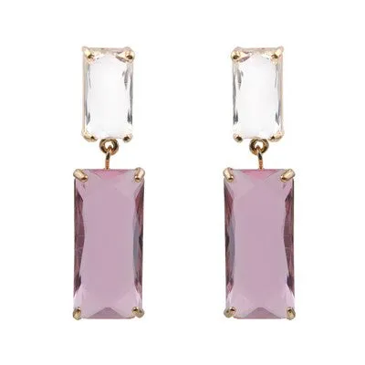 Meghan Browne Trap Earring - Pink Quartz