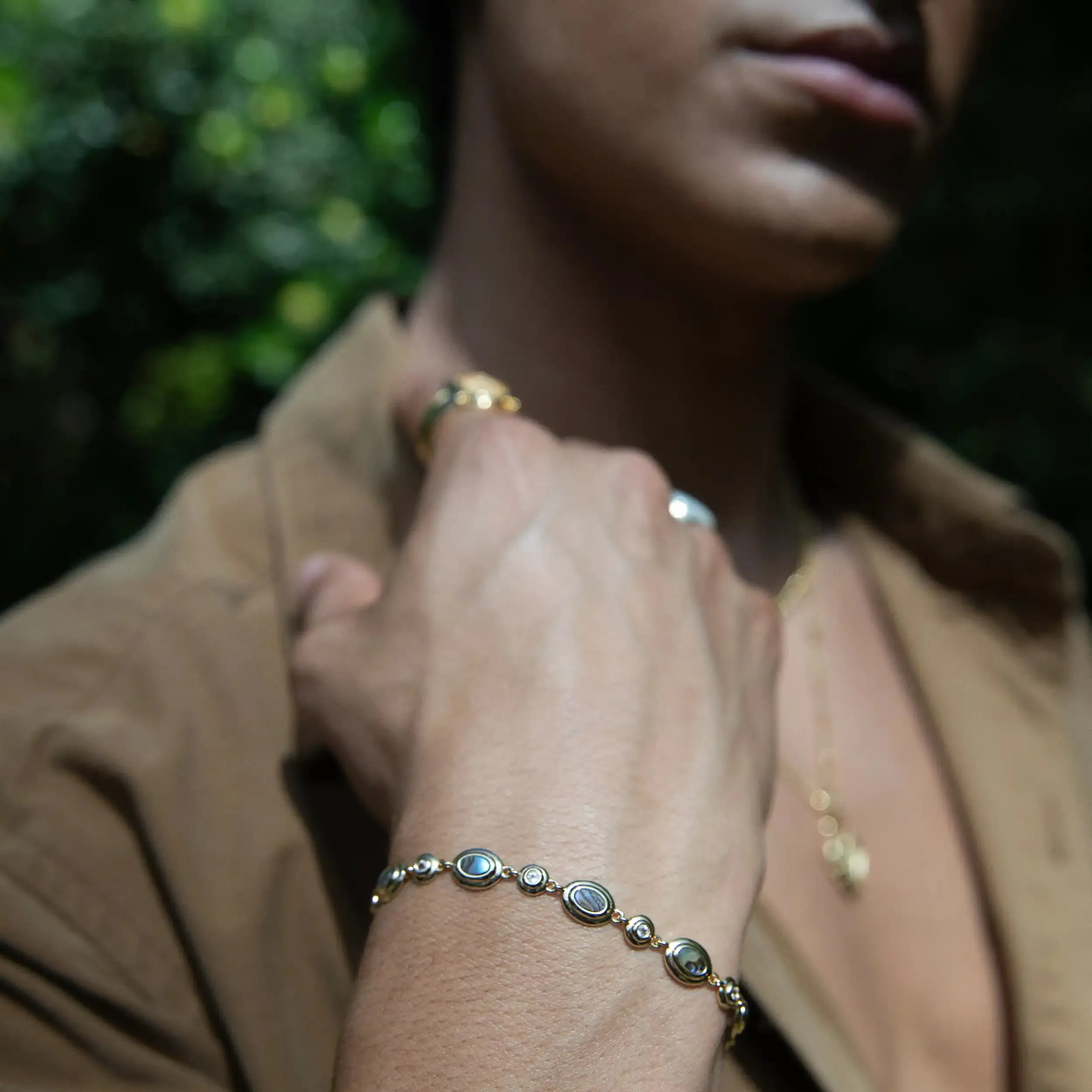Men's Abalone Tennis Bracelet