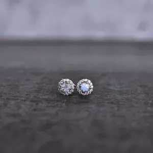 Minimal - Moonstone Studs