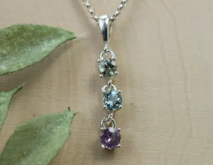 Montana Sapphire Pendant; Natural Untreated USA Sapphires; 1.220cts