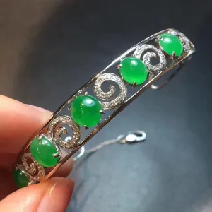 Natural Jade Bracelet Jadeite Bracelet NBT16