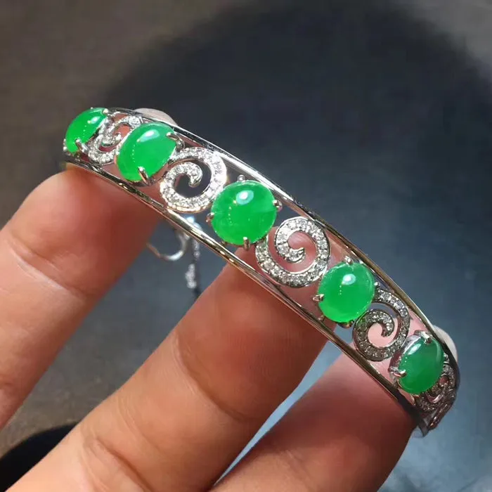 Natural Jade Bracelet Jadeite Bracelet NBT16