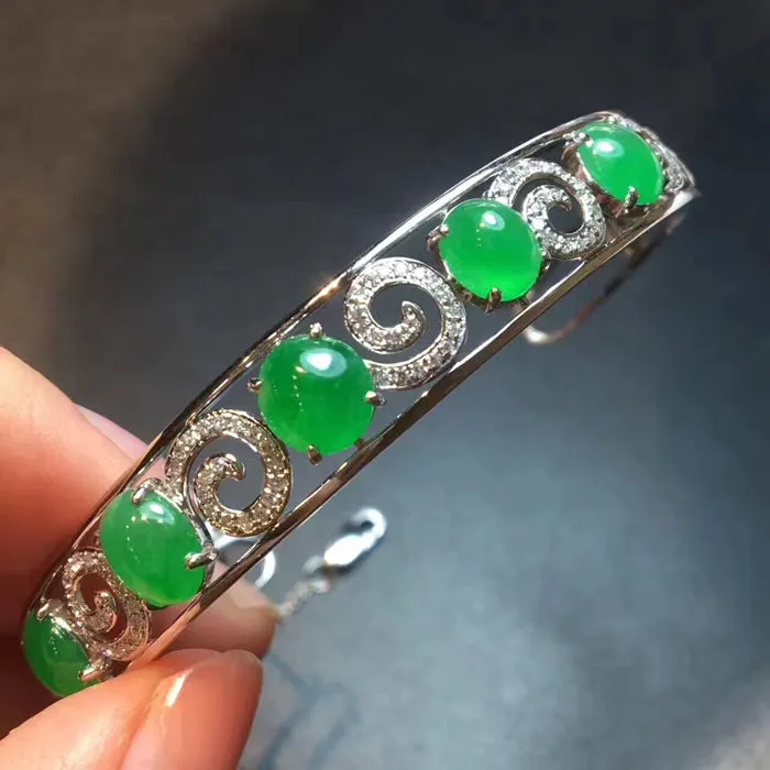 Natural Jade Bracelet Jadeite Bracelet NBT16