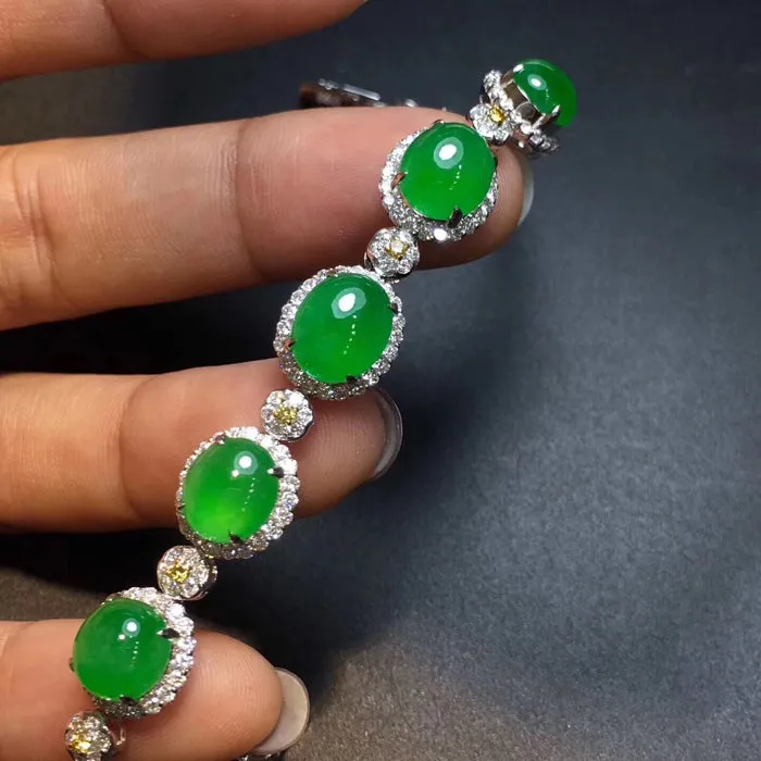 Natural Jade Bracelet Jadeite Bracelet NBT27