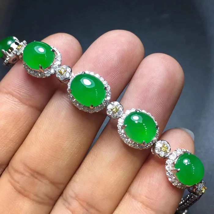 Natural Jade Bracelet Jadeite Bracelet NBT27