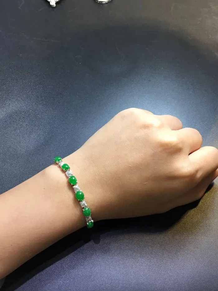 Natural Jade Bracelet Jadeite Bracelet NBT49