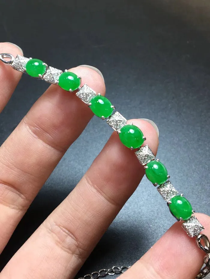 Natural Jade Bracelet Jadeite Bracelet NBT49