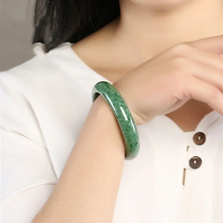 Natural Jade Gemstone Bangle Bracelet, Crystal Healing Bracelet