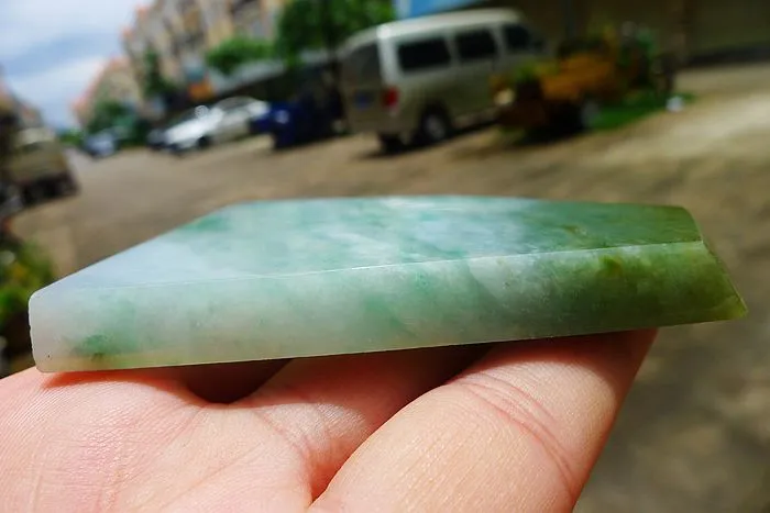 Natural Jade Rough Jadeite Raw (100g,8.2X5.2X0.8cm)