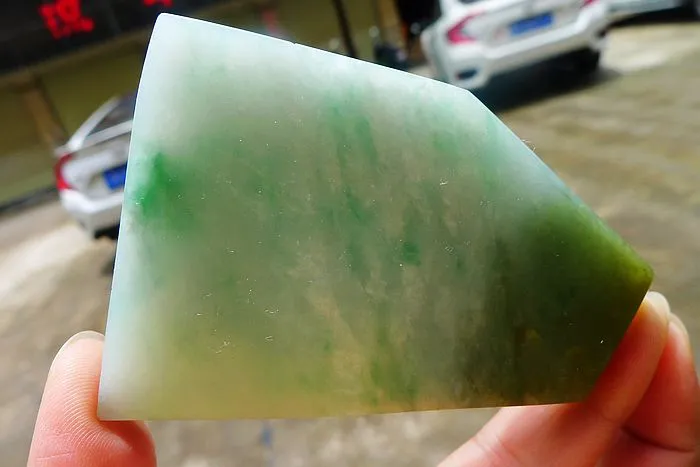 Natural Jade Rough Jadeite Raw (100g,8.2X5.2X0.8cm)