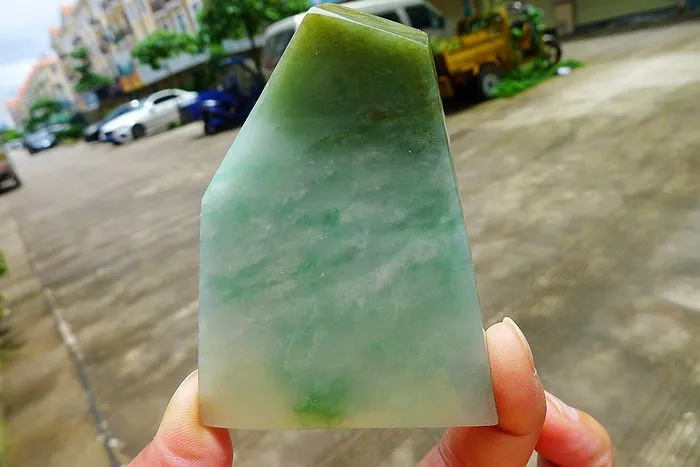 Natural Jade Rough Jadeite Raw (100g,8.2X5.2X0.8cm)
