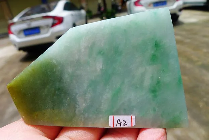 Natural Jade Rough Jadeite Raw (100g,8.2X5.2X0.8cm)
