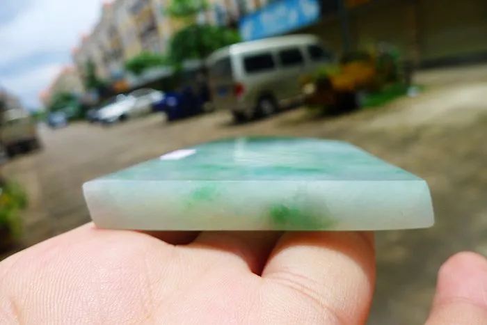 Natural Jade Rough Jadeite Raw (100g,8.2X5.2X0.8cm)