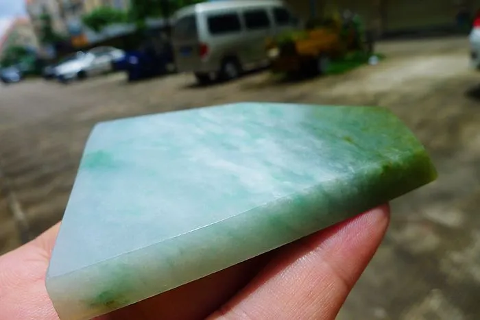 Natural Jade Rough Jadeite Raw (100g,8.2X5.2X0.8cm)