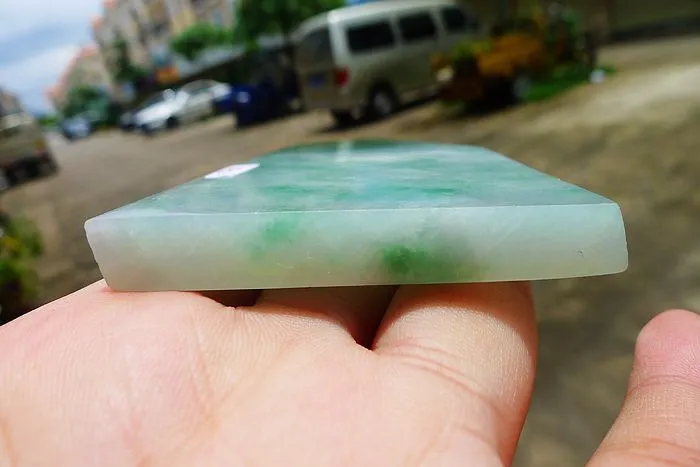 Natural Jade Rough Jadeite Raw (100g,8.2X5.2X0.8cm)